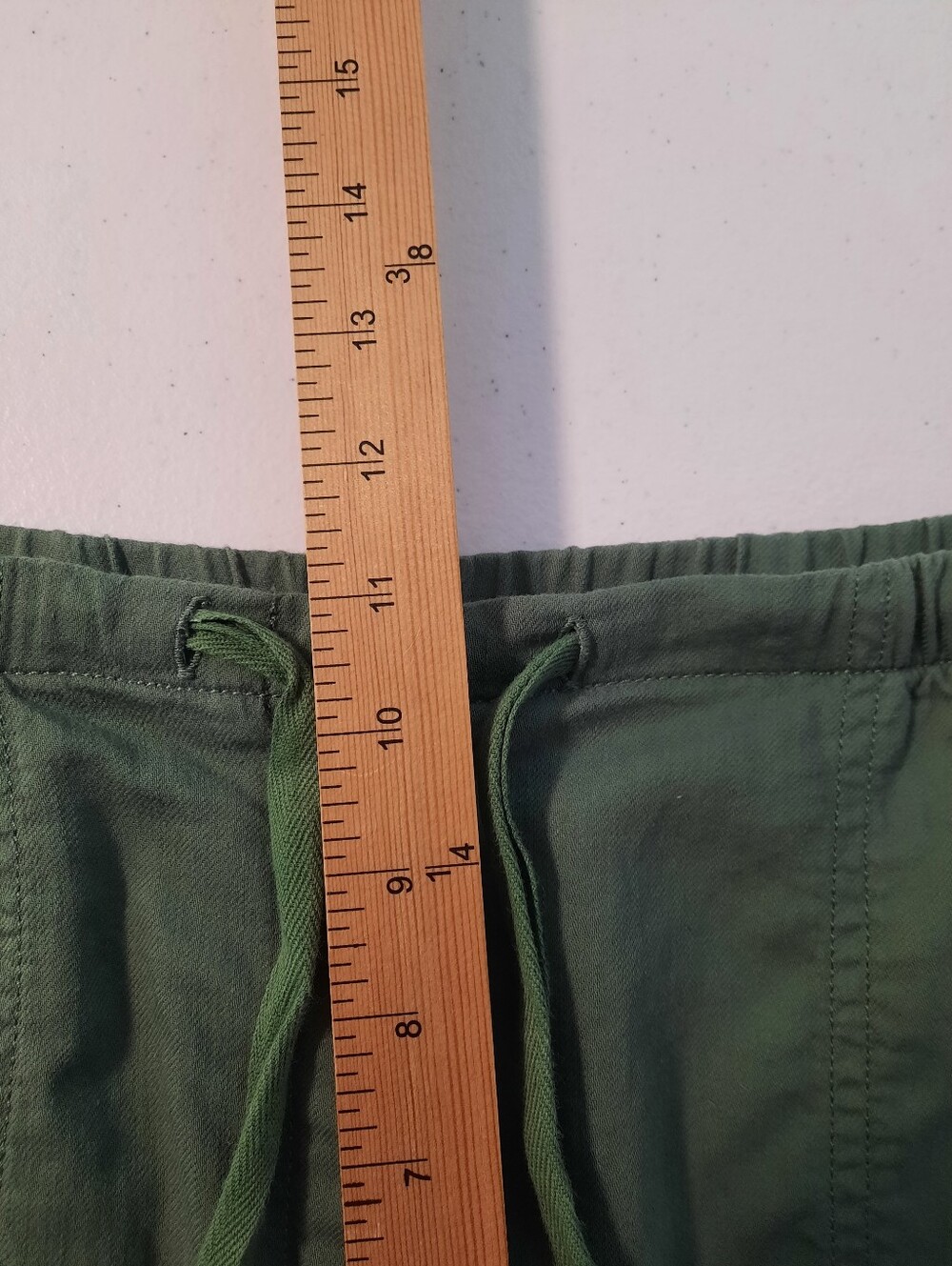 Eileen Fisher Nori Green Organic Cotton High Rise Relaxed Slim Leg Pants Large - Picture 12 of 15